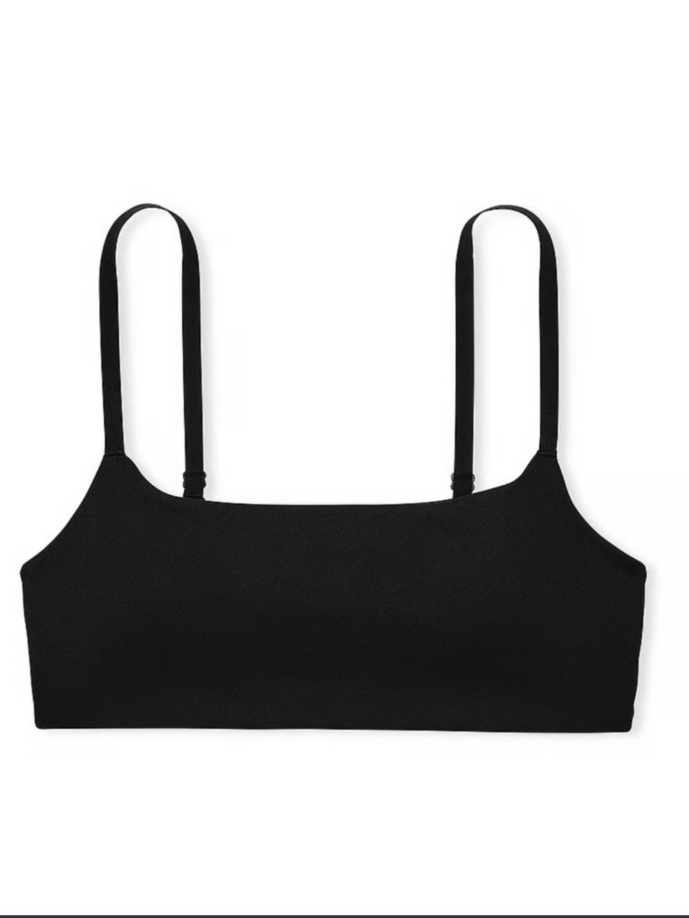 NWOT Victoria’s Secret Relay SquareNeck Sports Bra in Black Size Medium